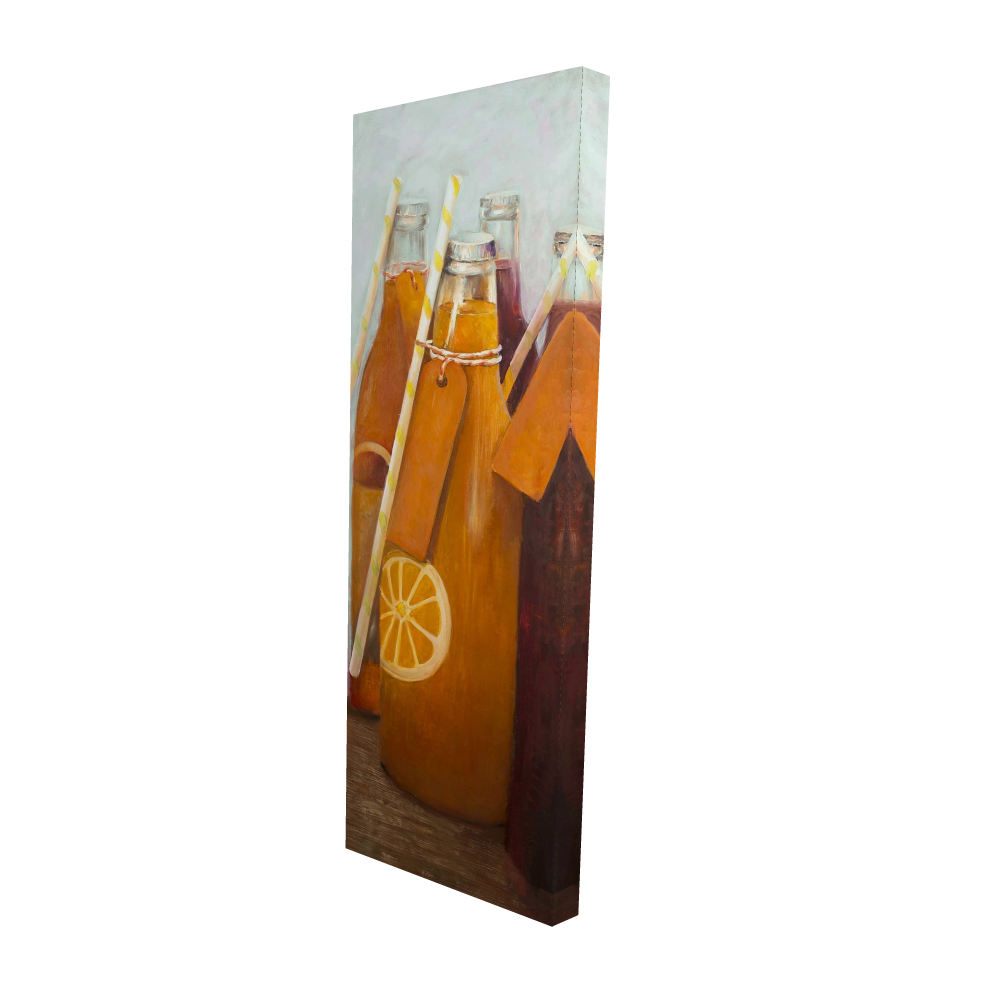 2080-4816-GA39 16 x 48 in. Orange Summer Drinks Canvas - Home Decor Kitchen Art