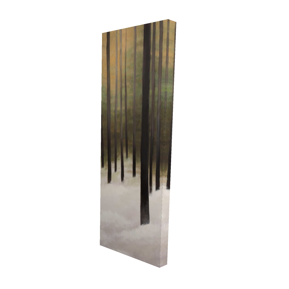 2080-4816-LA159 16 x 48 in. Silent Forest Rustic Brown Trees Canvas - Home Decor Art