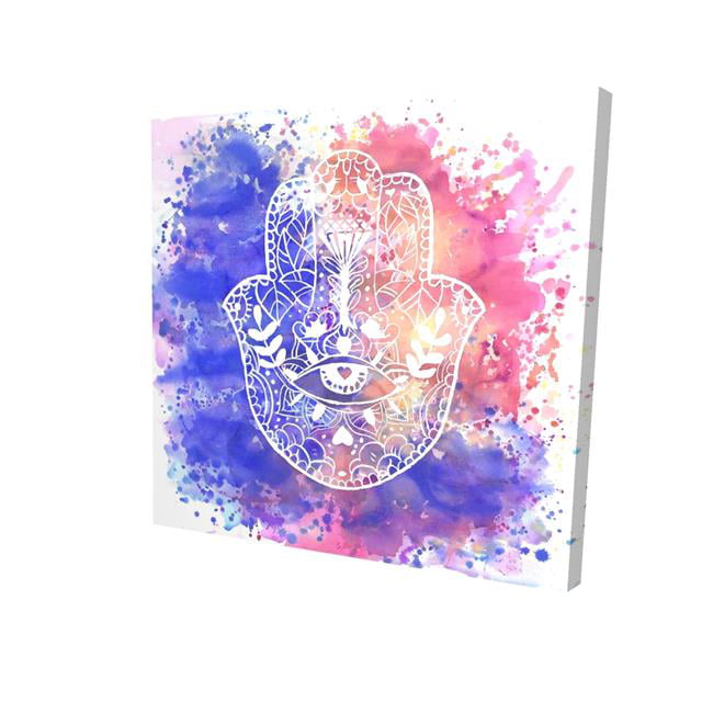 32 x 32 in. Hamsa Hand-Print on Canvas