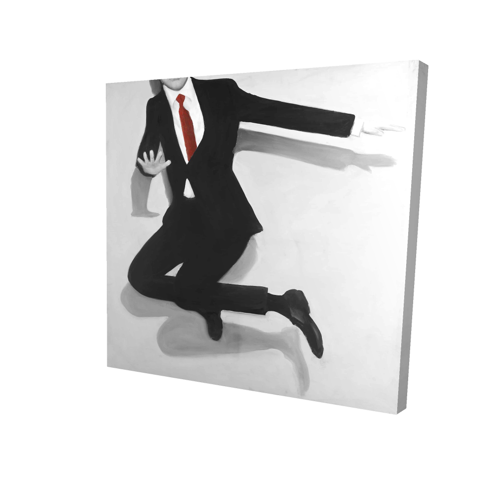 2080-2424-FA9 24 x 24 in. Contemporary Bedroom Canvas - Classical Jumping Man Decor