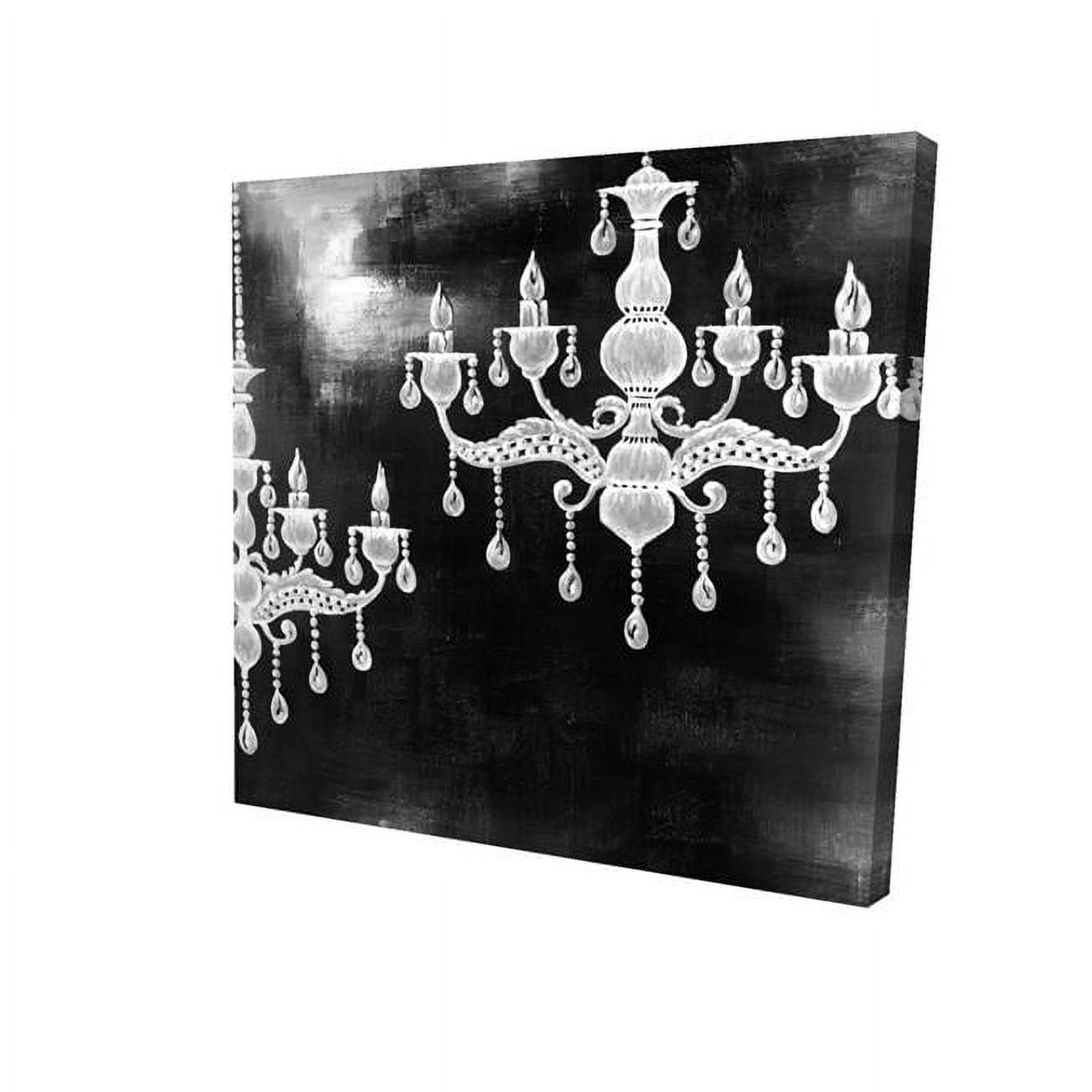 32 x 32 in. White Chandeliers-Print on Canvas