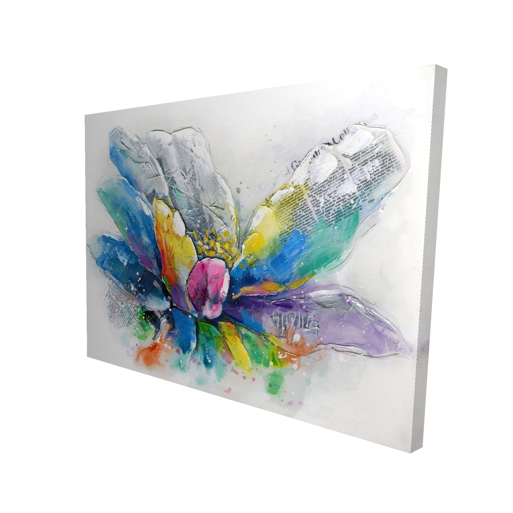 2080-3648-FL61 36 x 48 in. Abstract Flower Canvas - Industrial Bedroom Wall Art Decor