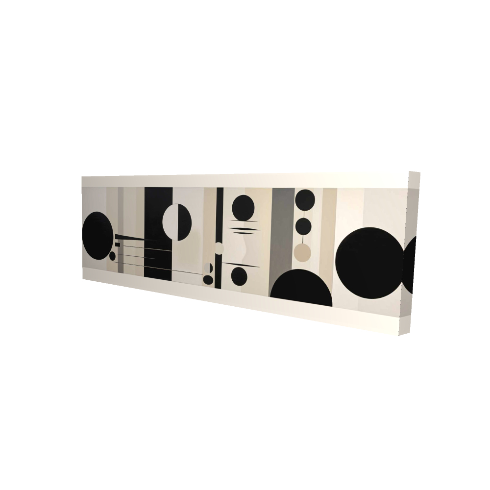2080-1648-PA32 16 x 48 in. White Abstract Minimalist Canvas - Lowering - Home Decor Art