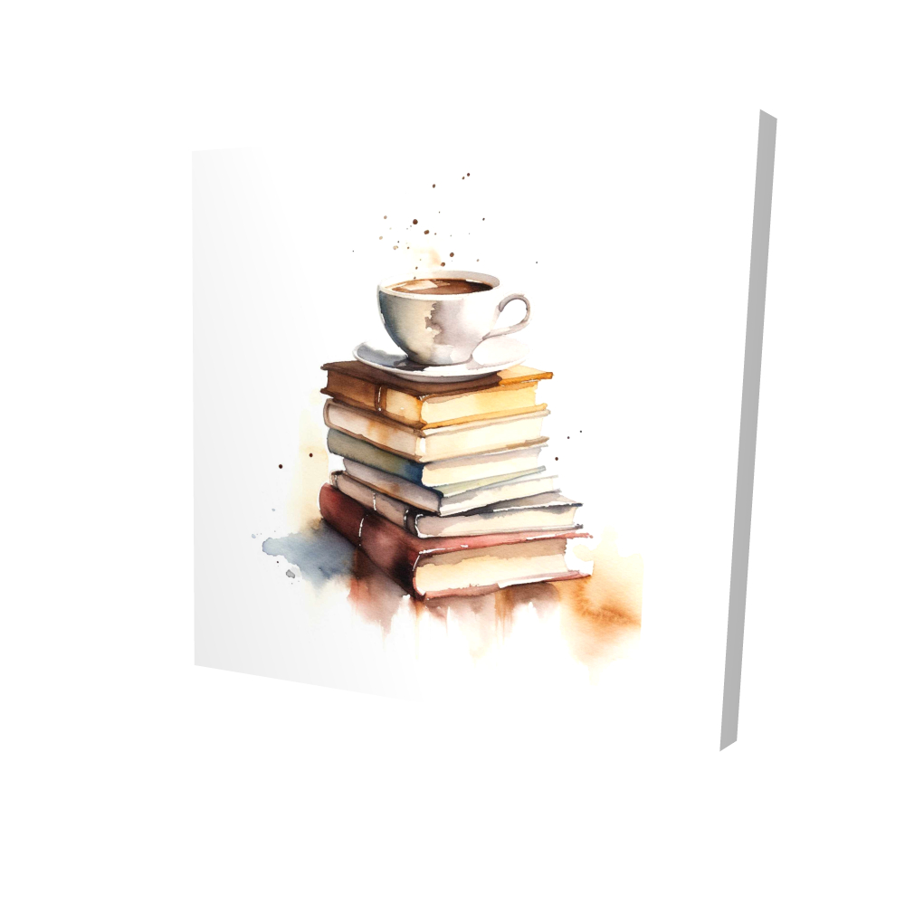 2080-2424-AB121 24 x 24 in. Relaxing Coffee White Canvas - Modern Home Decor Wall Art