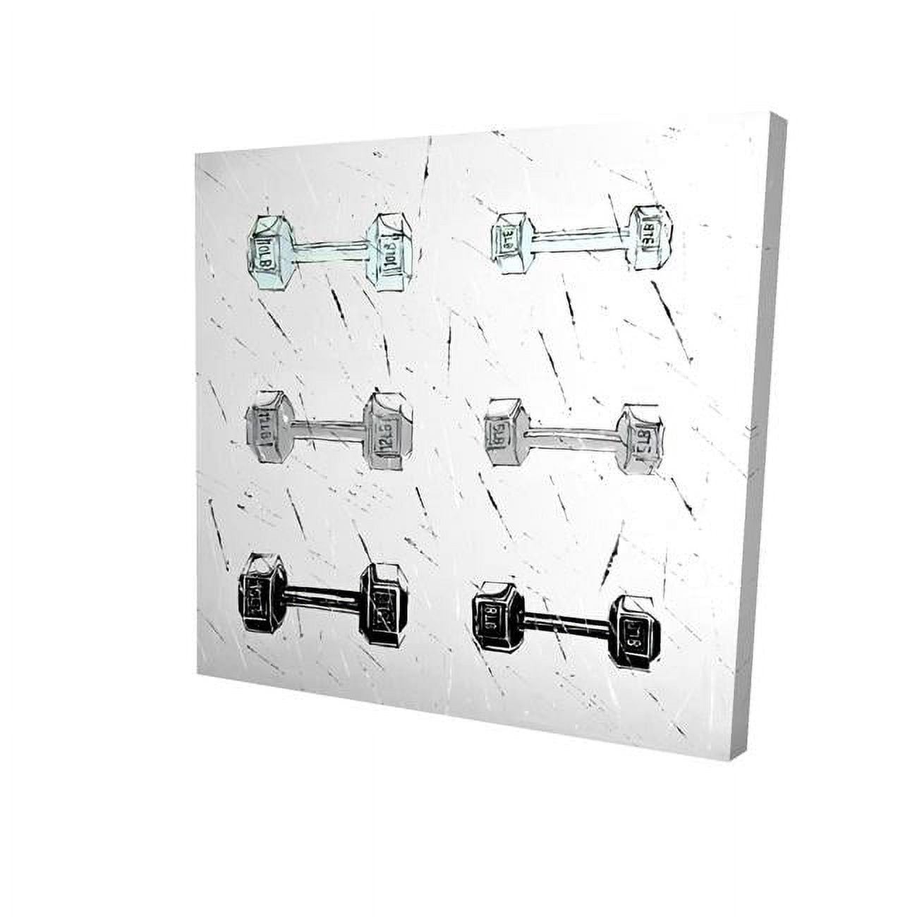 32 x 32 in. Dumbbells-Print on Canvas