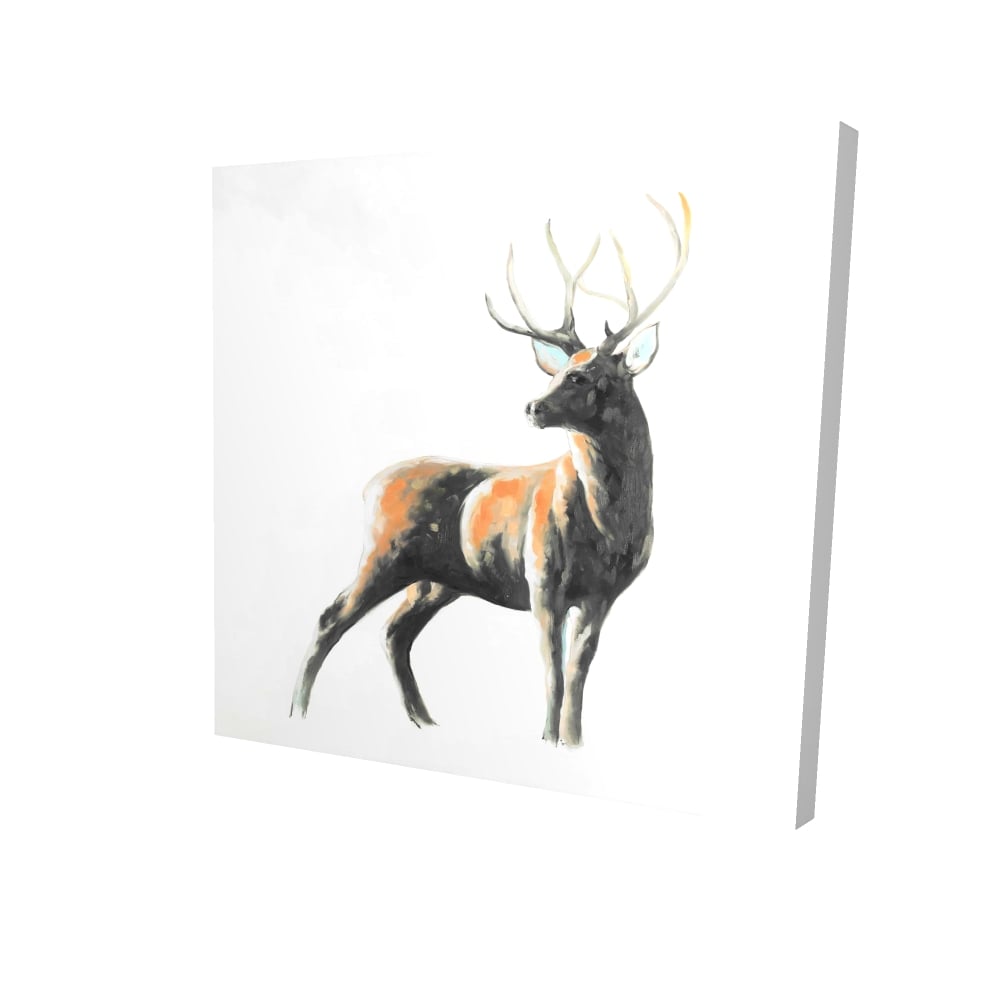 2080-2424-AN265 24 x 24 in. Abstract Deer Canvas - Rustic Animals Home Decor Wall Art
