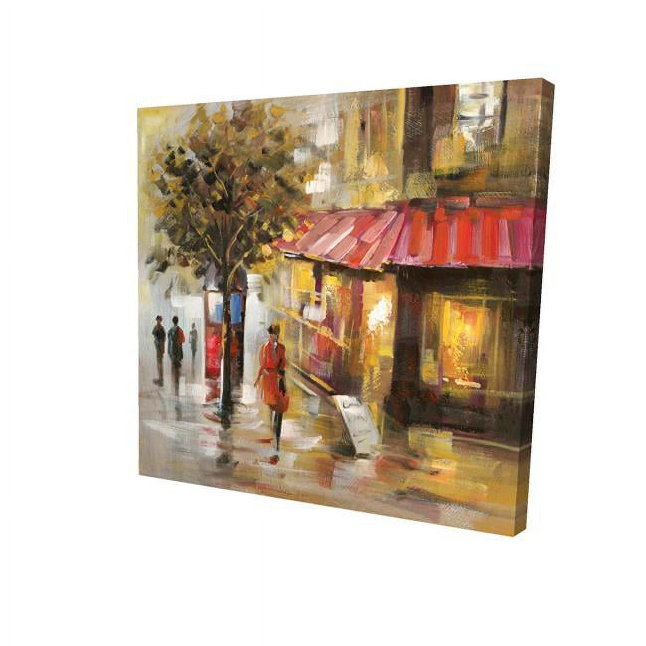 32 x 32 in. Abstract Street with Passers-Print on Canvas