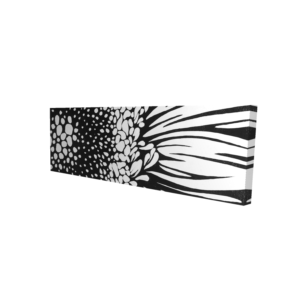 2080-1648-FL123 16 x 48 in. Gerbera Flower Botanical White Canvas - Home Decor Wall Art