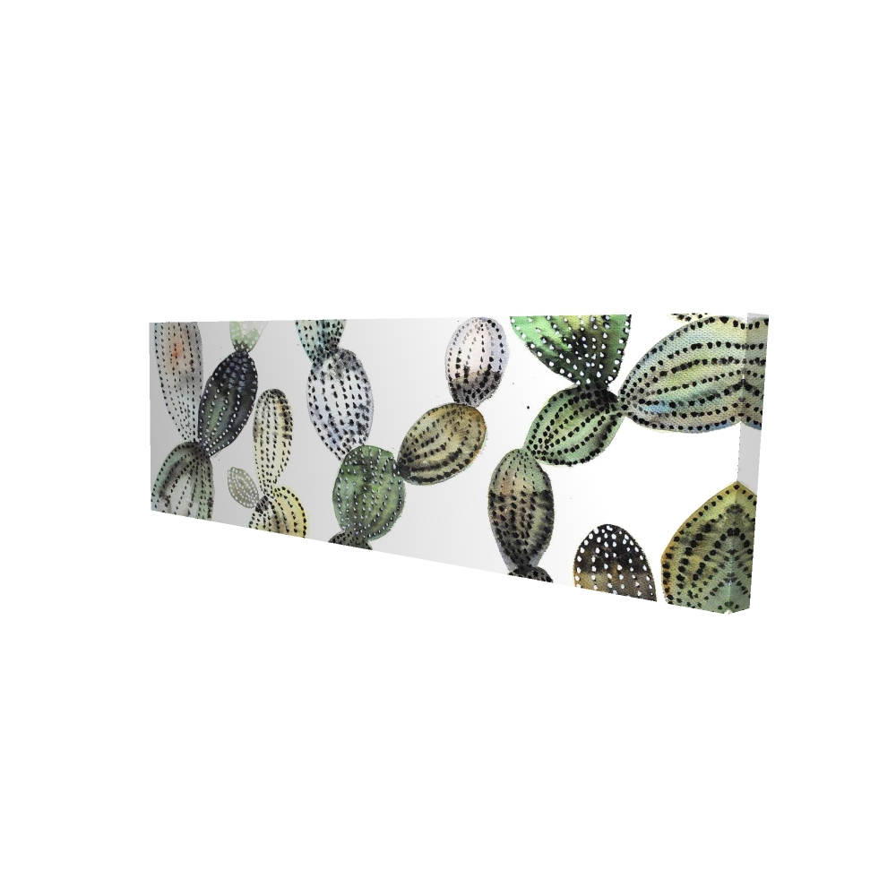 2080-1648-FL315 16 x 48 in. Pattern Opuntia Cactus Canvas - Floral & Botanical Bedroom Decor