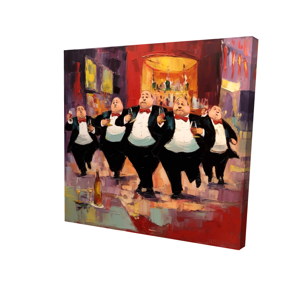 2080-2424-GA130 24 x 24 in. Distinguished Waiters - Abstract White Canvas Home Decor