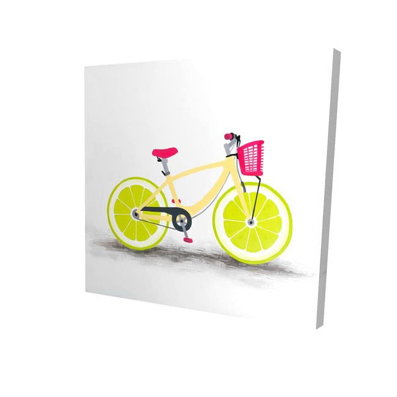32 x 32 in. Lime Wheel Bike-Print on Canvas