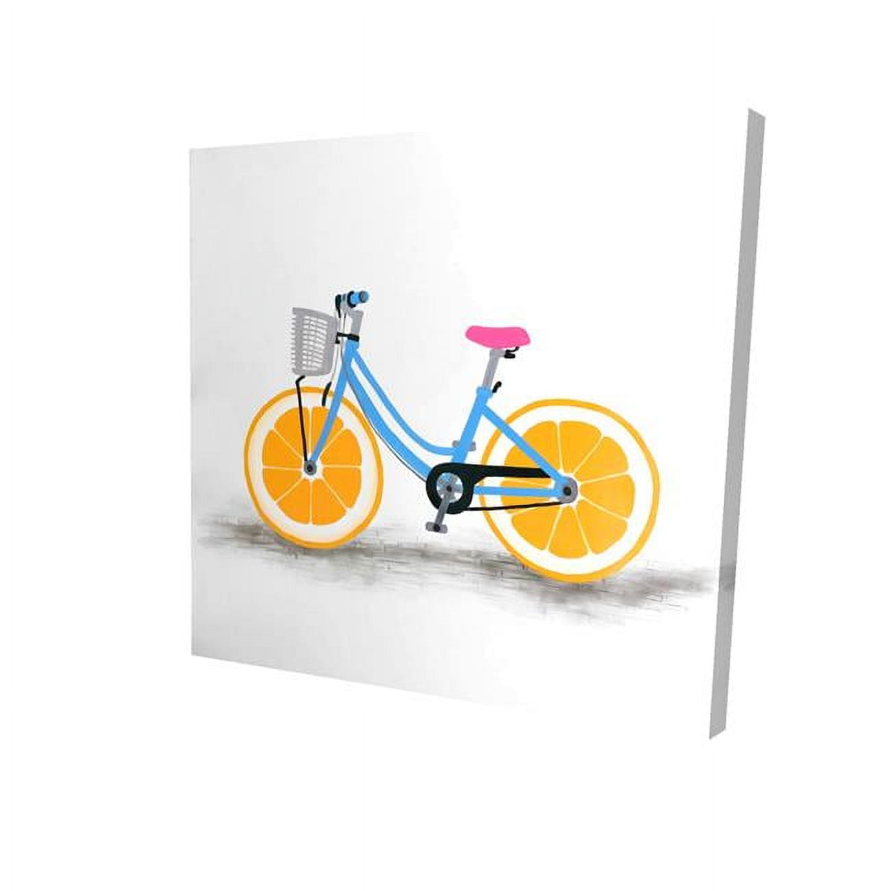 32 x 32 in. Orange Wheel Bike-Print on Canvas