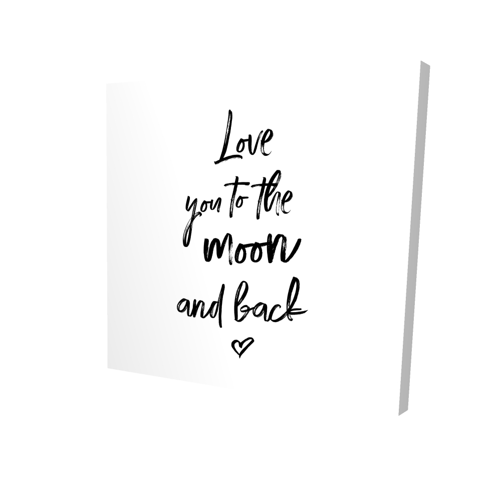 2080-2424-QU2 24 x 24 in. Love You To the Moon & Back Canvas - Romantic Home Decor