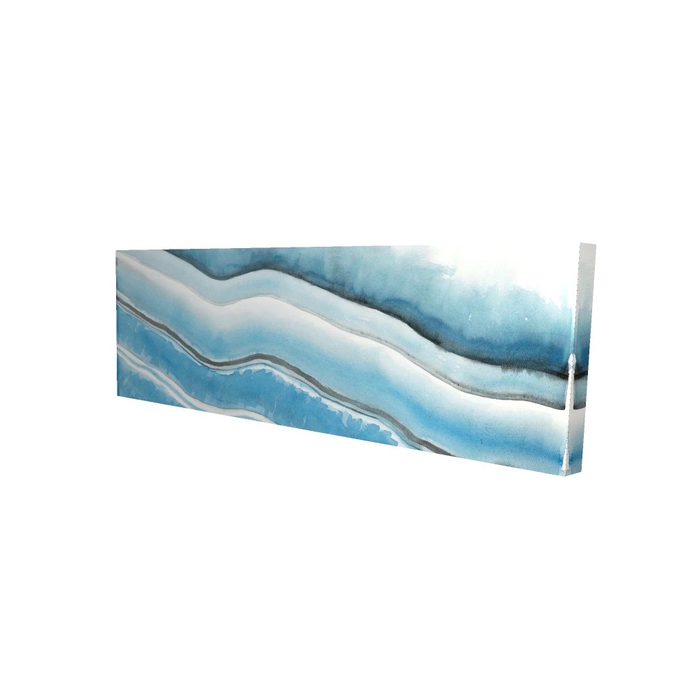 2080-1648-AB40 16 x 48 in. Textured Geode Canvas - Minerals Abstract Blue Home Decor