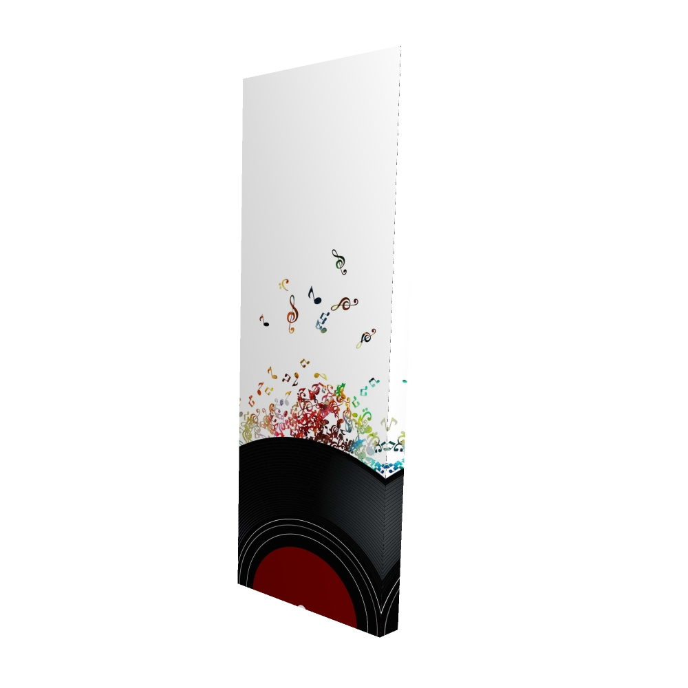 2080-4816-MU16 16 x 48 in. Musical Object Bedroom Canvas - Notes Escaping Vinyl Record