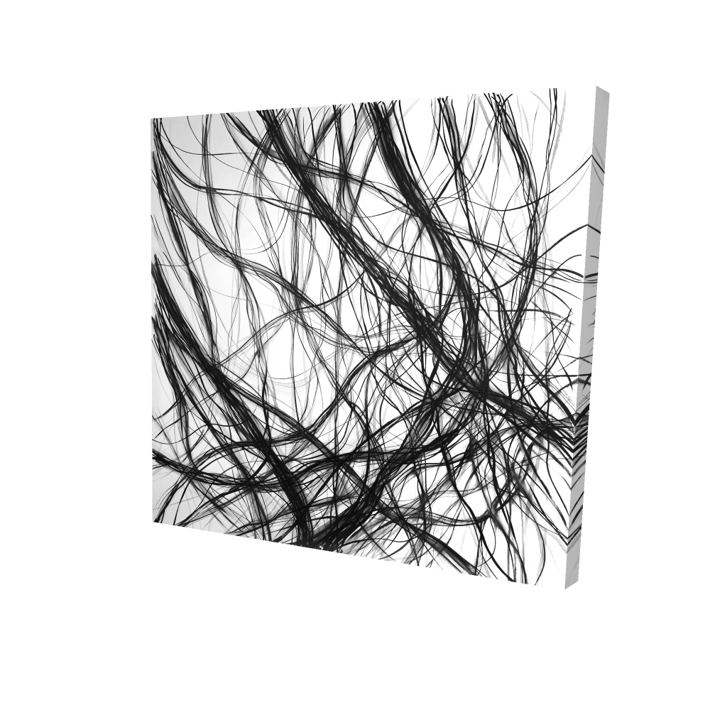 2080-2424-AB97 24 x 24 in. Connection White Abstract Canvas - Man Cave Home Decor Wall Art