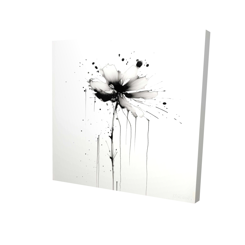 2080-2424-FL385 24 x 24 in. Exploding Flower Abstract White Canvas - Minimalist Home Decor