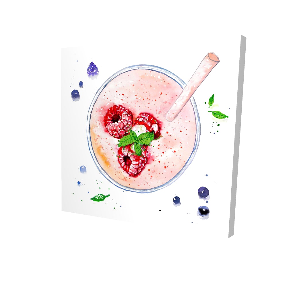 2080-2424-GA109 24 x 24 in. Strawberry & Raspberry Smoothie Canvas - Kitchen Wall Decor