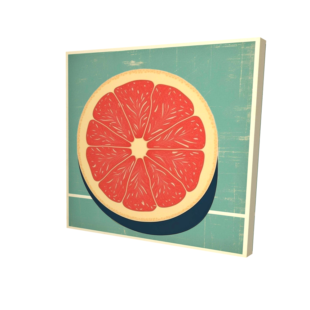 2080-2424-GA133 24 x 24 in. Abstract Yellow Grapefruit Canvas - Minimalist Home Decor