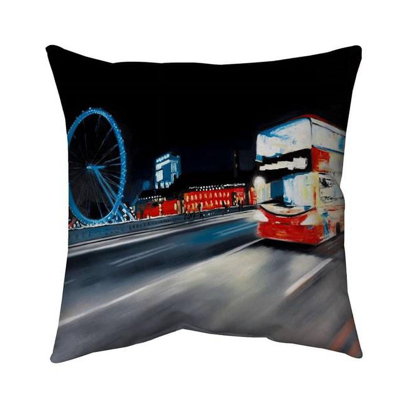 18 x 18 in. Bus Travel by Night-Double Sided Print Indoor Pillow