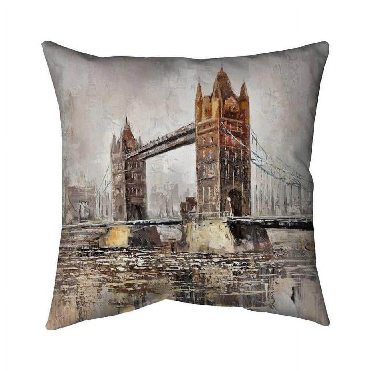 18 x 18 in. London Tower Bridge-Double Sided Print Indoor Pillow