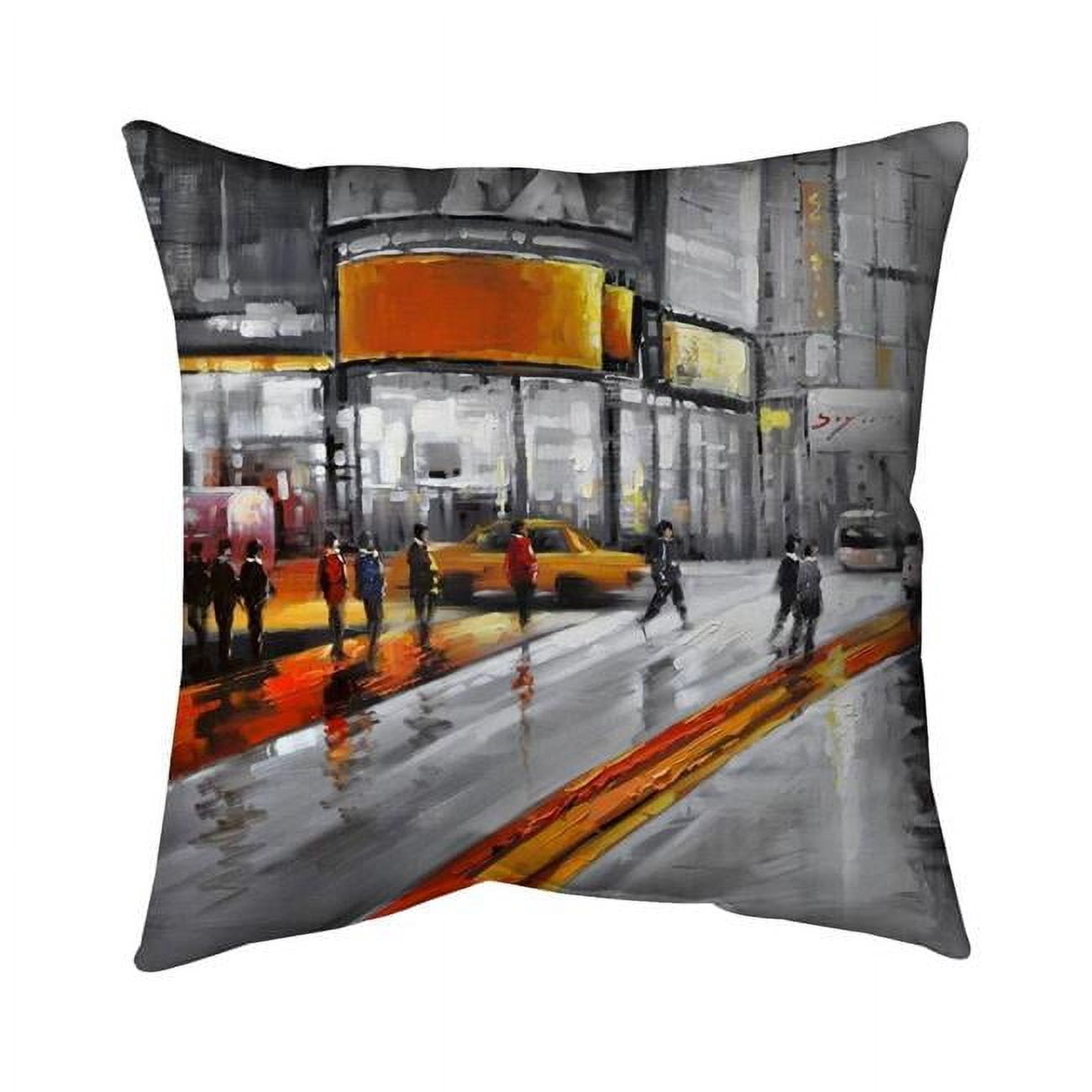 18 x 18 in. Circulation In Times Square-Double Sided Print Indoor Pillow