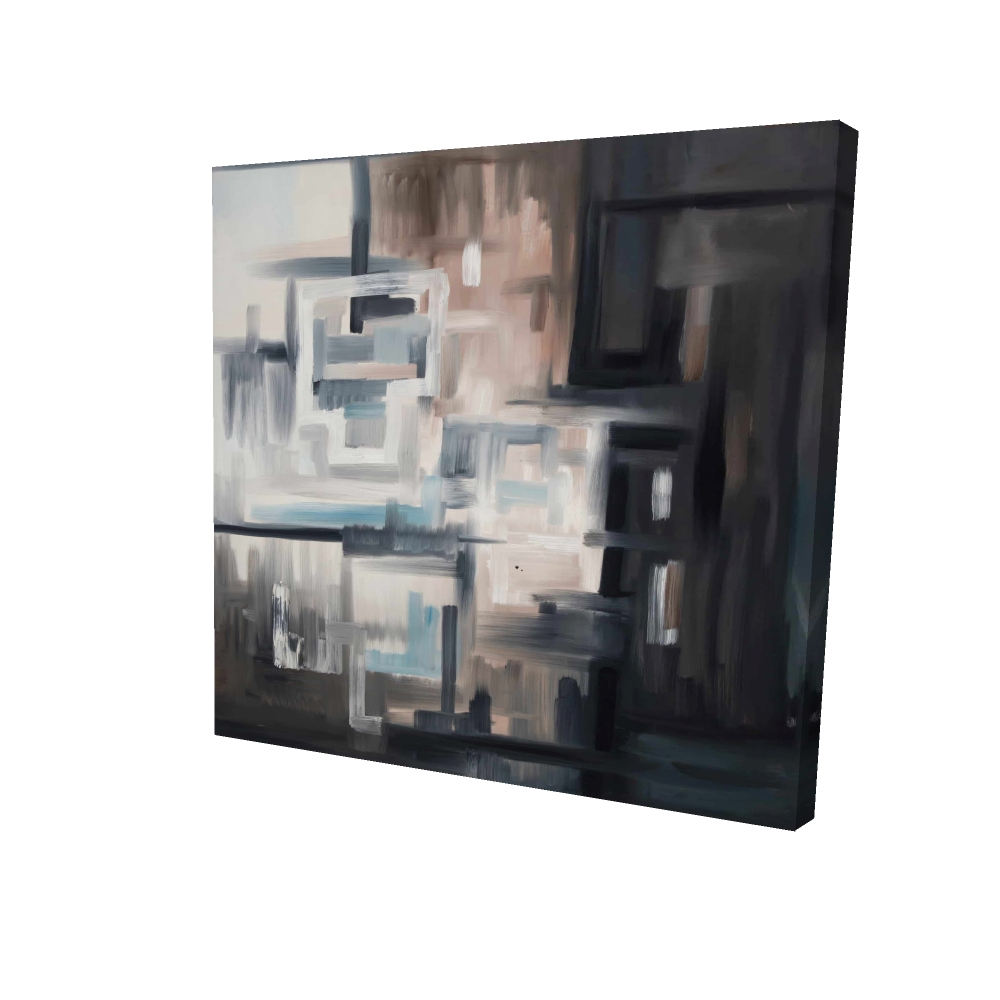 2080-2424-AB44 24 x 24 in. Brown Abstract Contemporary Canvas - Nought Home Decor Art