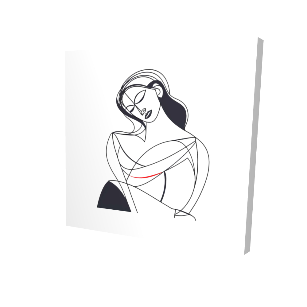 2080-2424-FI104 24 x 24 in. A Mothers Love - Abstract White Canvas - Home Decor Art