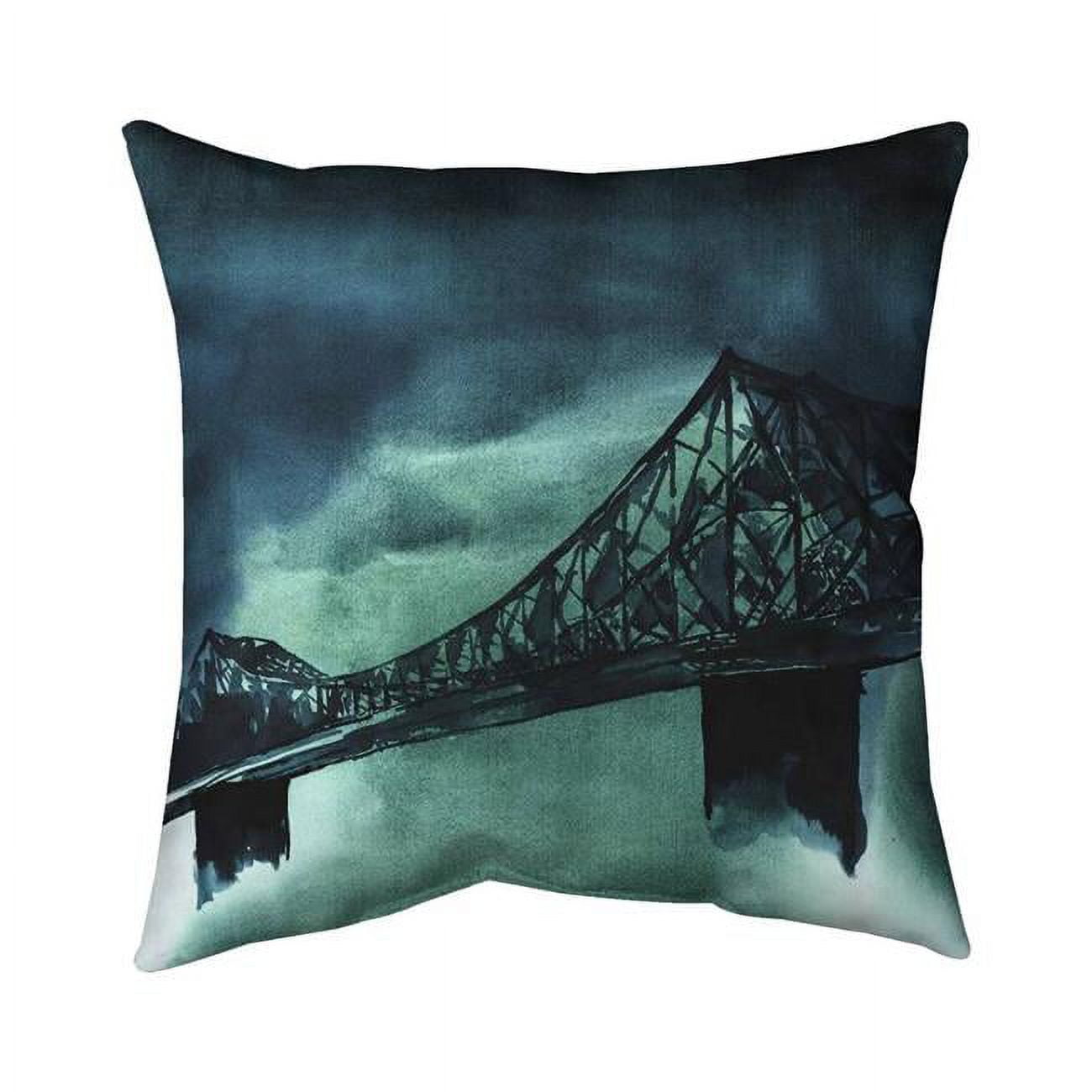 18 x 18 in. Montreal Jacques-Cartier Bridge-Double Sided Print Indoor Pillow