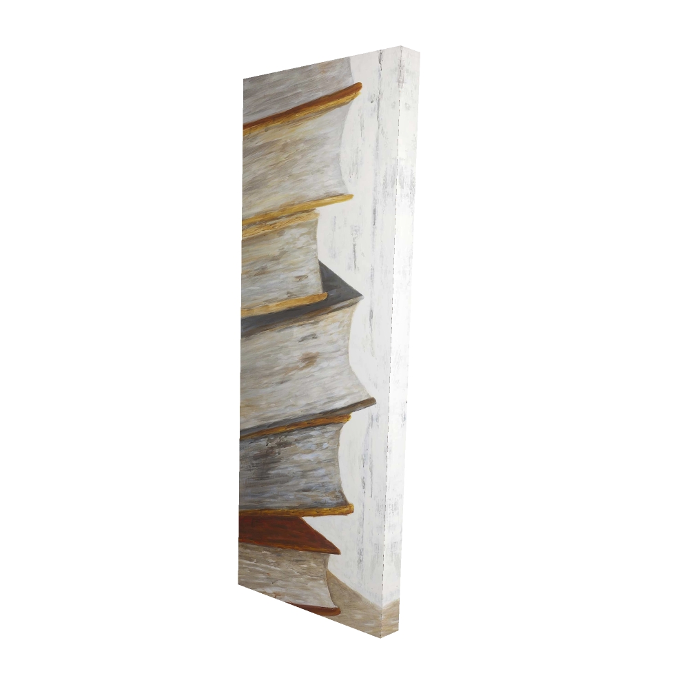 2080-4816-SL6 16 x 48 in. Still Life Contemporary Canvas - Mountain of Vintage Books Decor