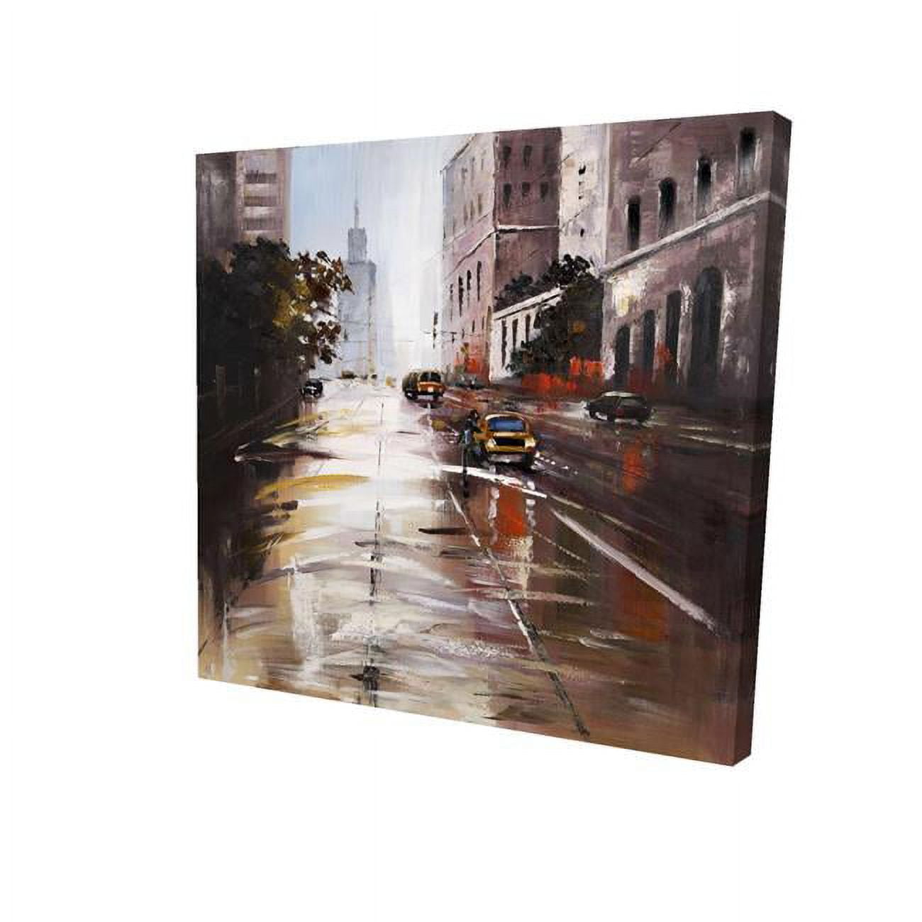 12 x 12 in. Morning Street Scene-Print on Canvas