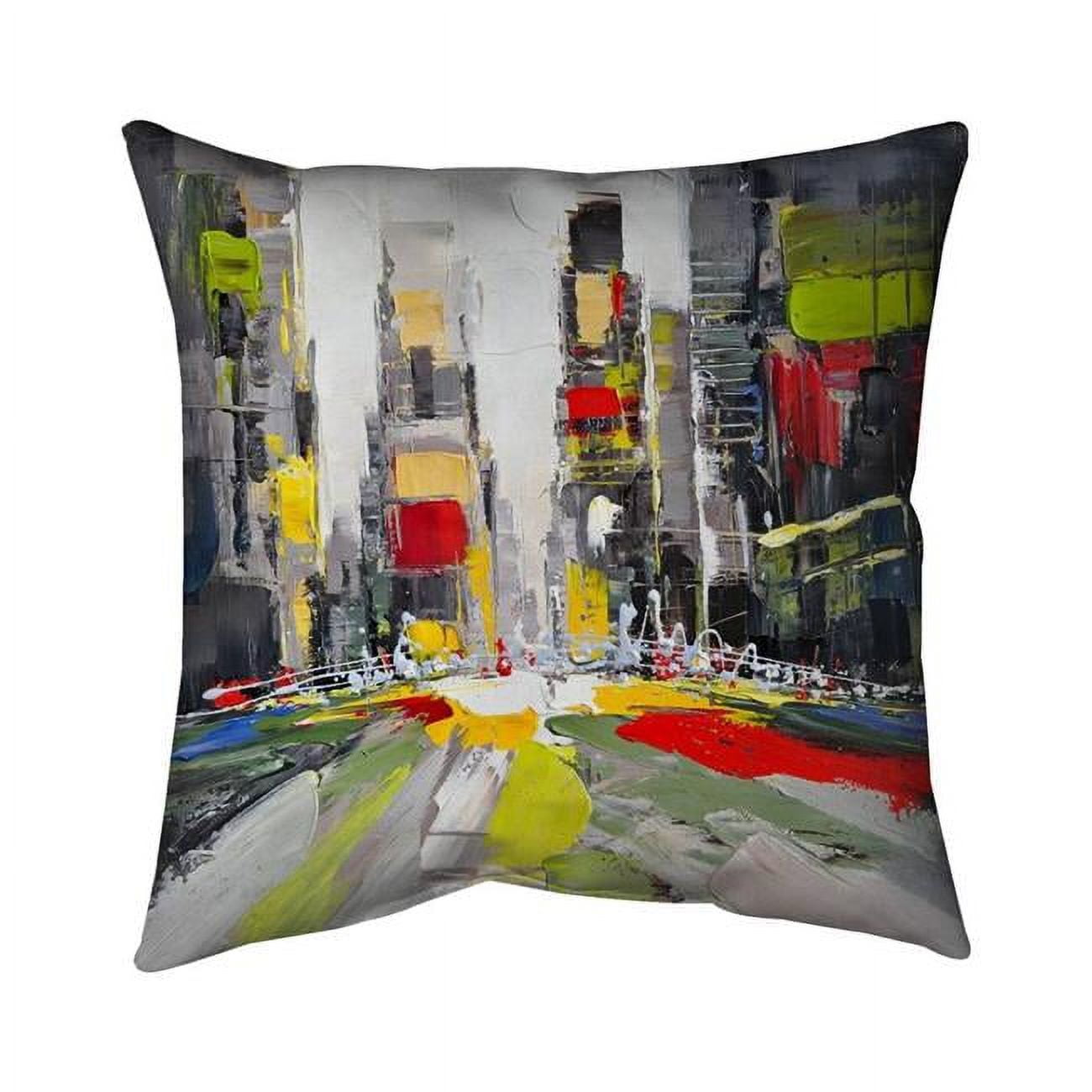 18 x 18 in. Abstract Texturized Cityscape-Double Sided Print Indoor Pillow