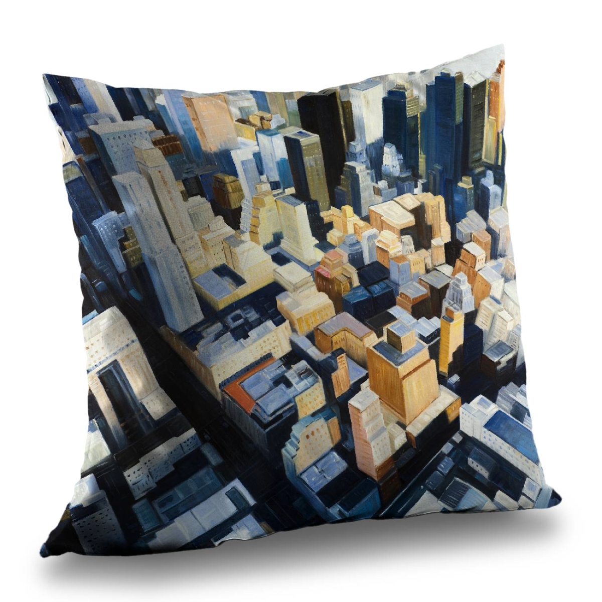 C1PT14149ZSAGI 14 x 14 in. Manhattan Empire State Building Poly Twill Throw Pillow - Orange