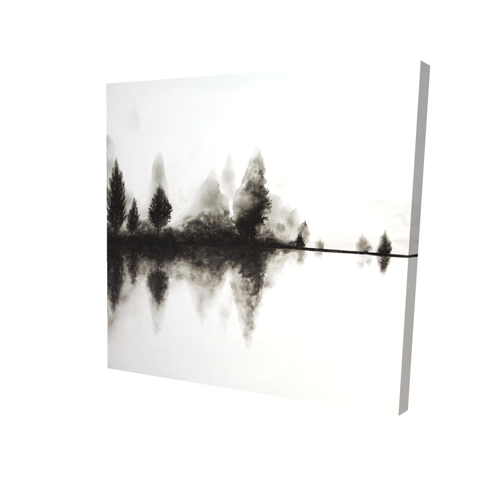 2080-2424-LA161 24 x 24 in. Reflection Minimalist Canvas - Trees Landscape Home Decor Art