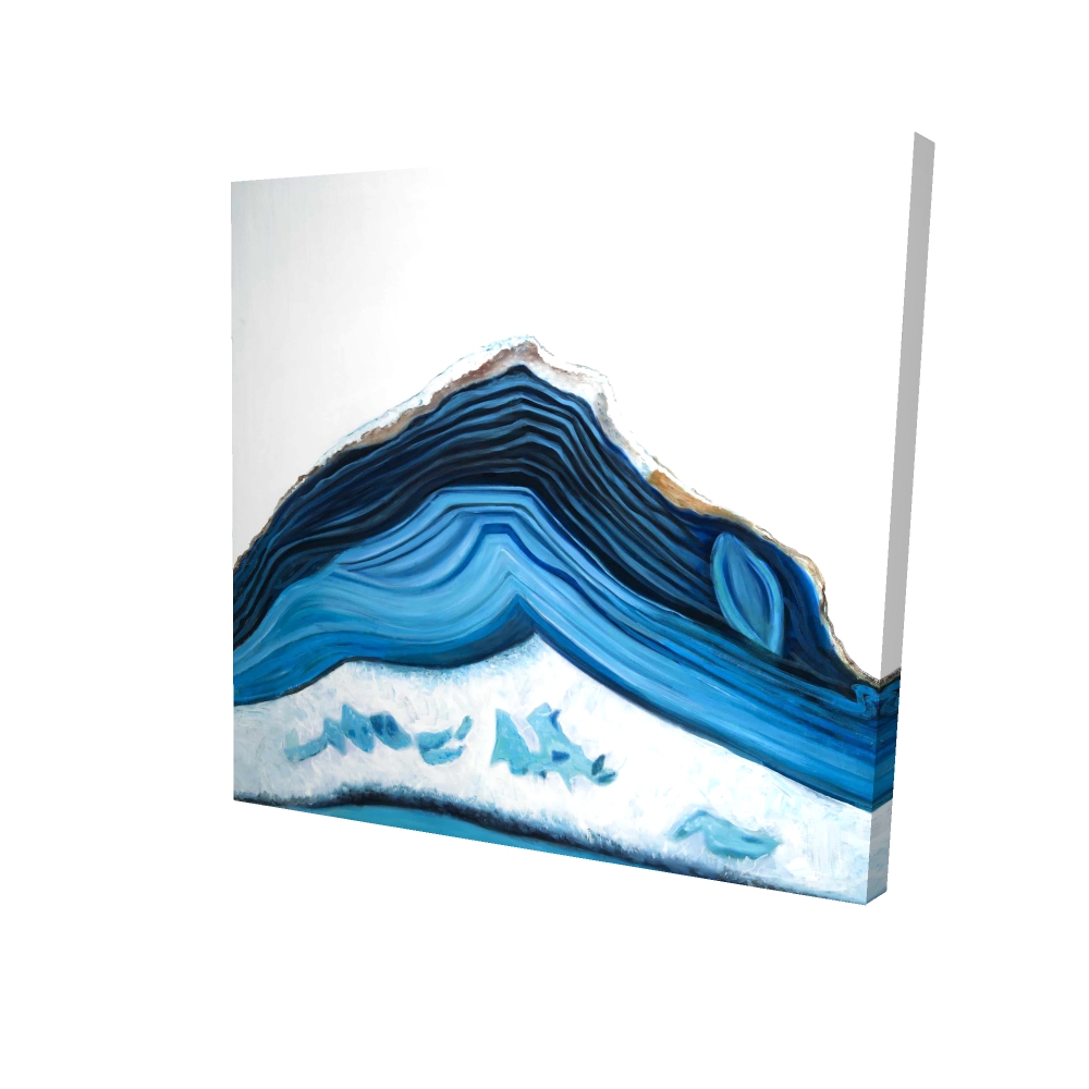2080-2424-MI98 24 x 24 in. Blue Geode Profile Canvas - Contemporary Bedroom Wall Art