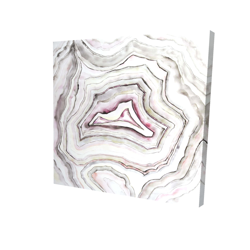2080-2424-MN3 24 x 24 in. Geode Pink Spiritual Canvas - Home Decor Wall Art Pattern