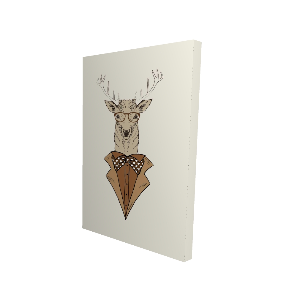 2080-3624-AN60 24 x 36 in. Deer with Brown Coat Rustic Canvas - Home Decor Wall Art