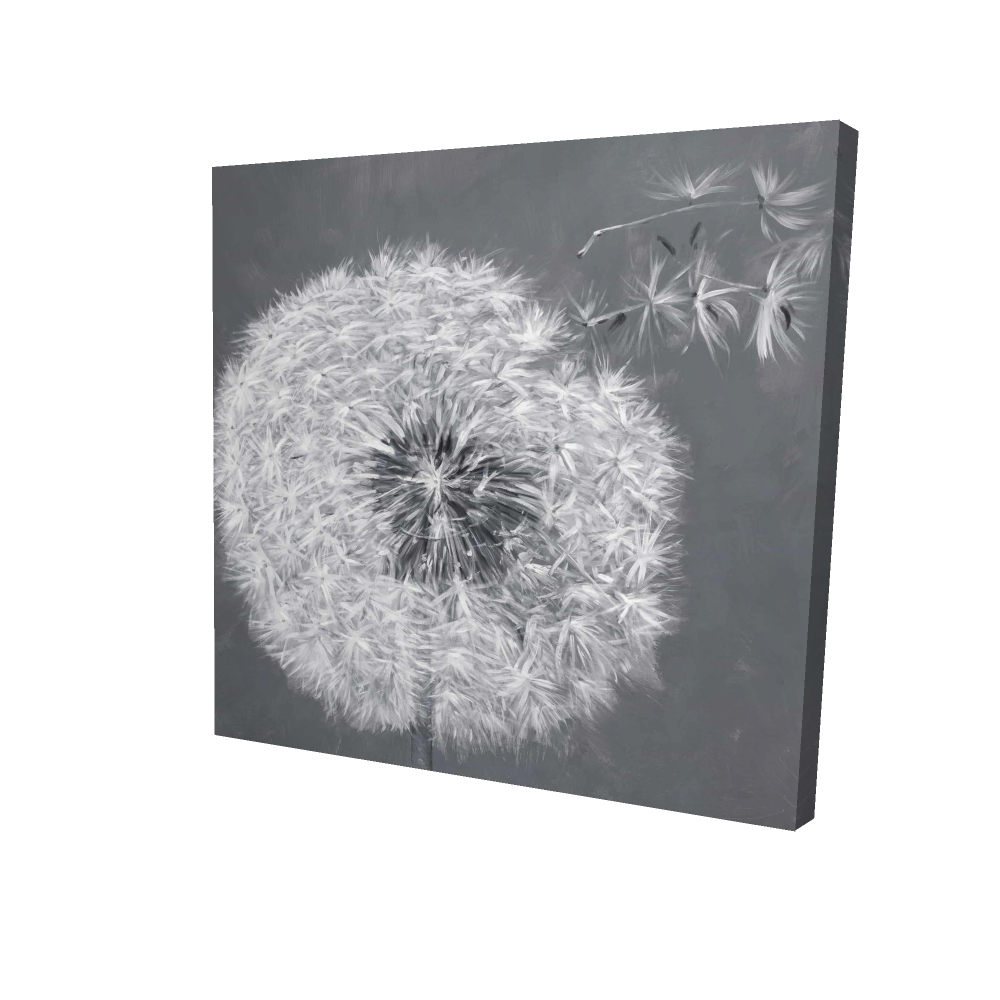 2080-2424-FL126 24 x 24 in. Blowing Dandelion White Botanical Canvas - Home Decor Art