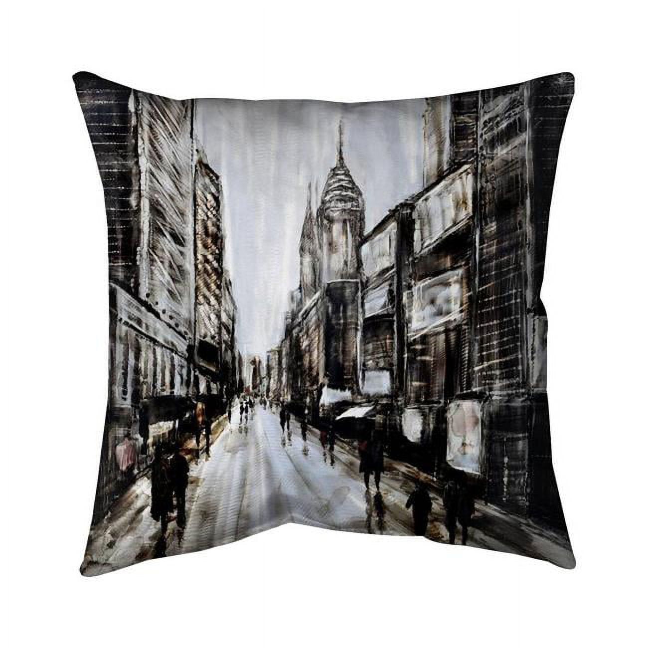 18 x 18 in. Busy Grey Street-Double Sided Print Indoor Pillow