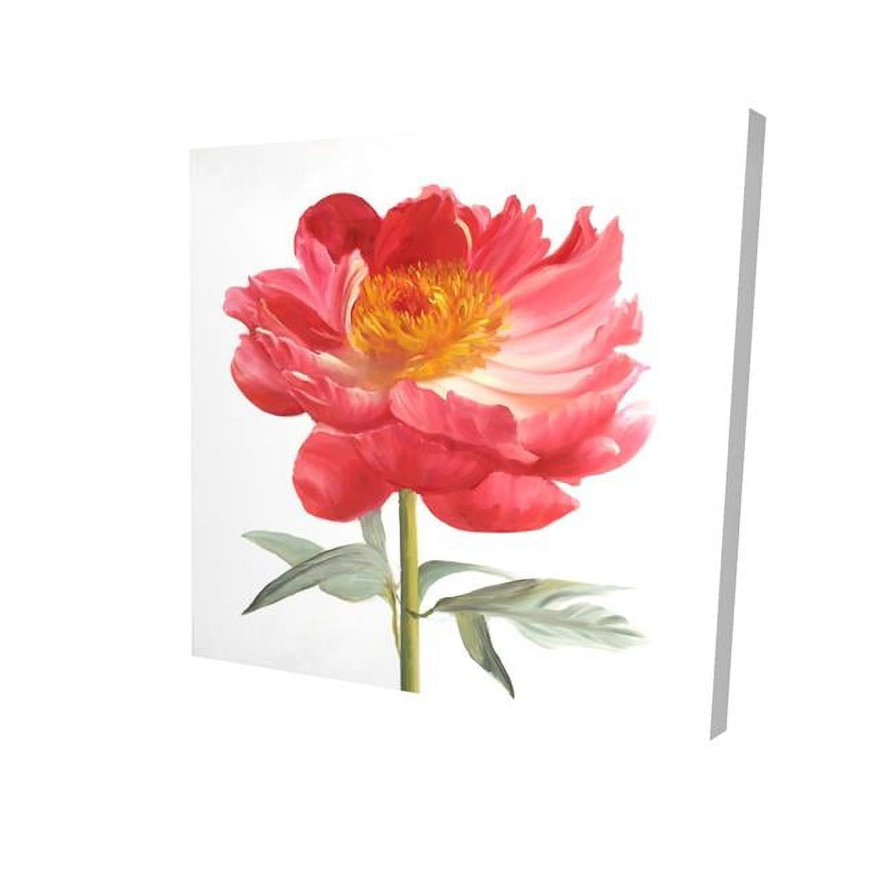 8 x 8 in. Pink Peony-Print on Canvas
