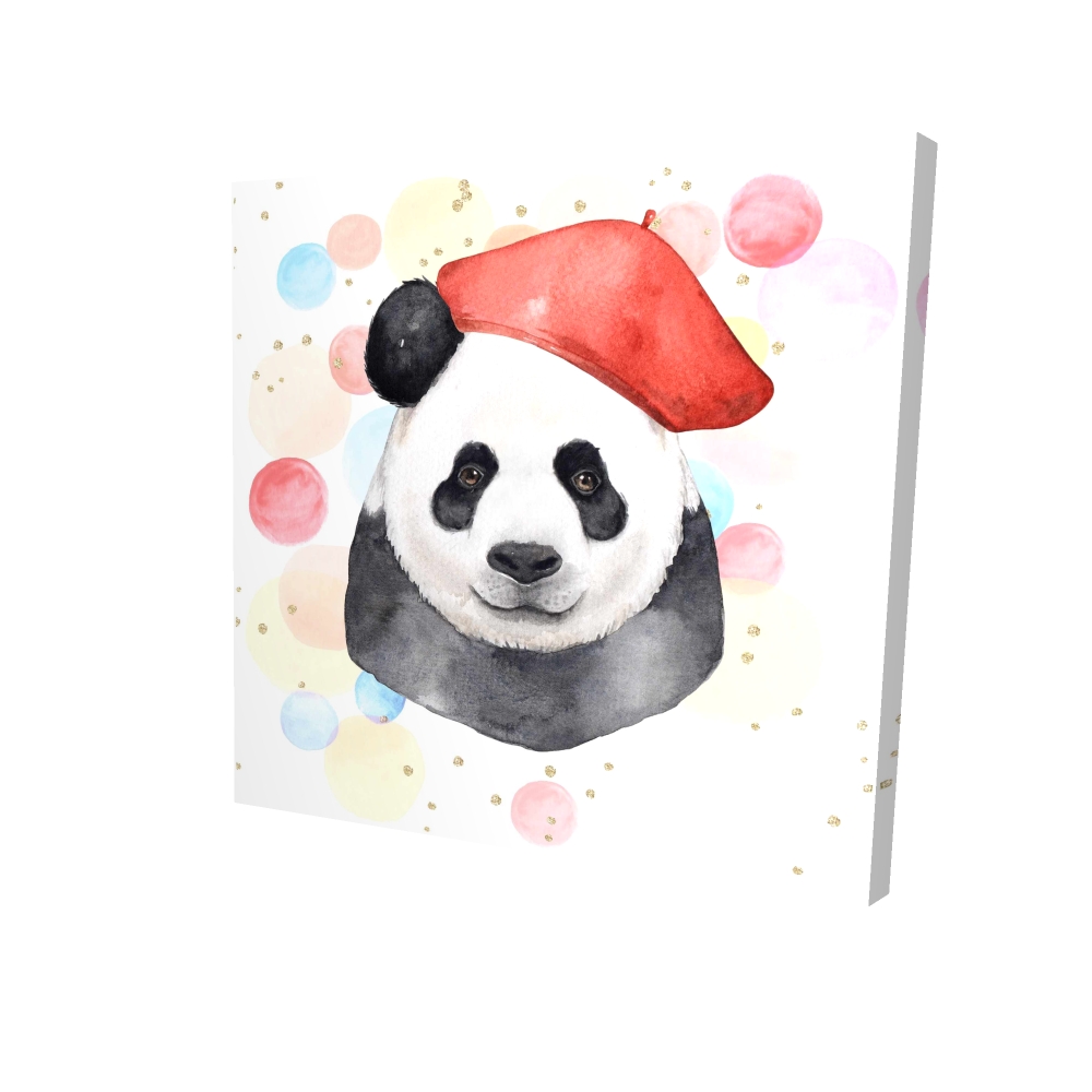 2080-2424-CH1-3 24 x 24 in. Animals Pattern White Canvas - Artist Panda Home Decor