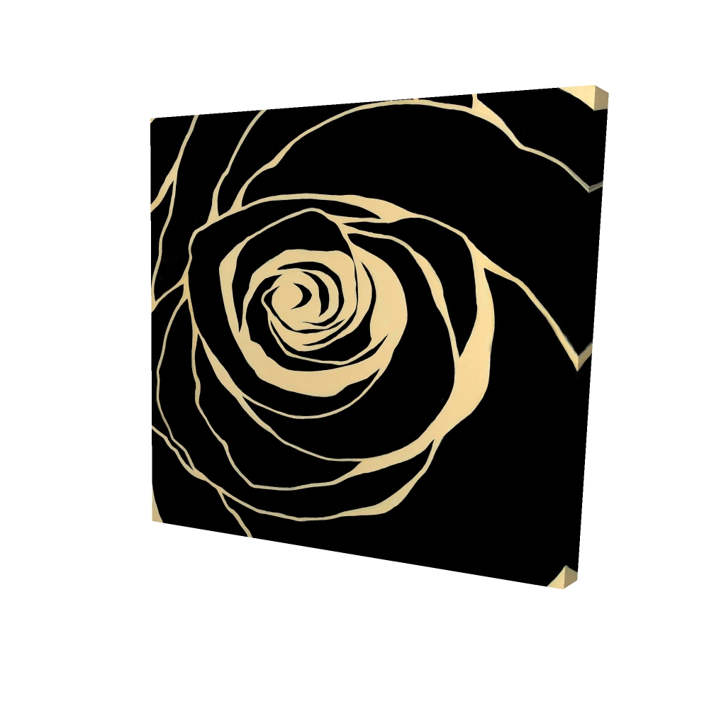 2080-2424-FL223 24 x 24 in. Romantic Black Rose Canvas - Elegant Bedroom Wall Art Decor