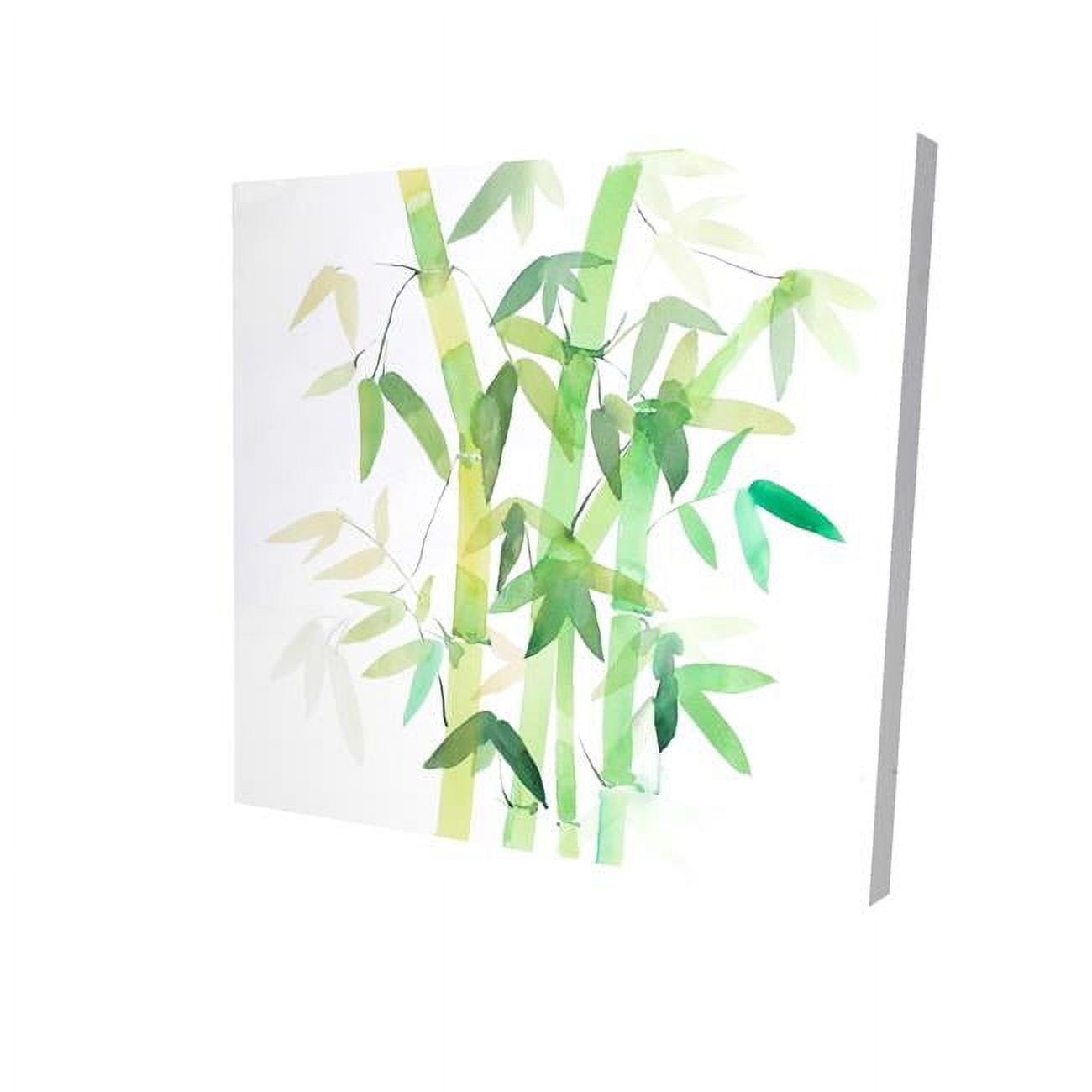 8 x 8 in. Watercolor Bamboo with Leaves-Print on Canvas