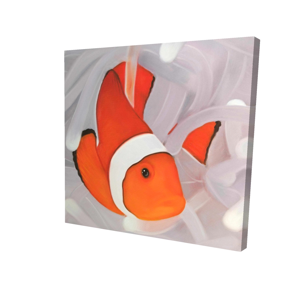 2080-2424-AN378 24 x 24 in. Clownfish Under the Sea Canvas - Exotic Aquatic Home Decor