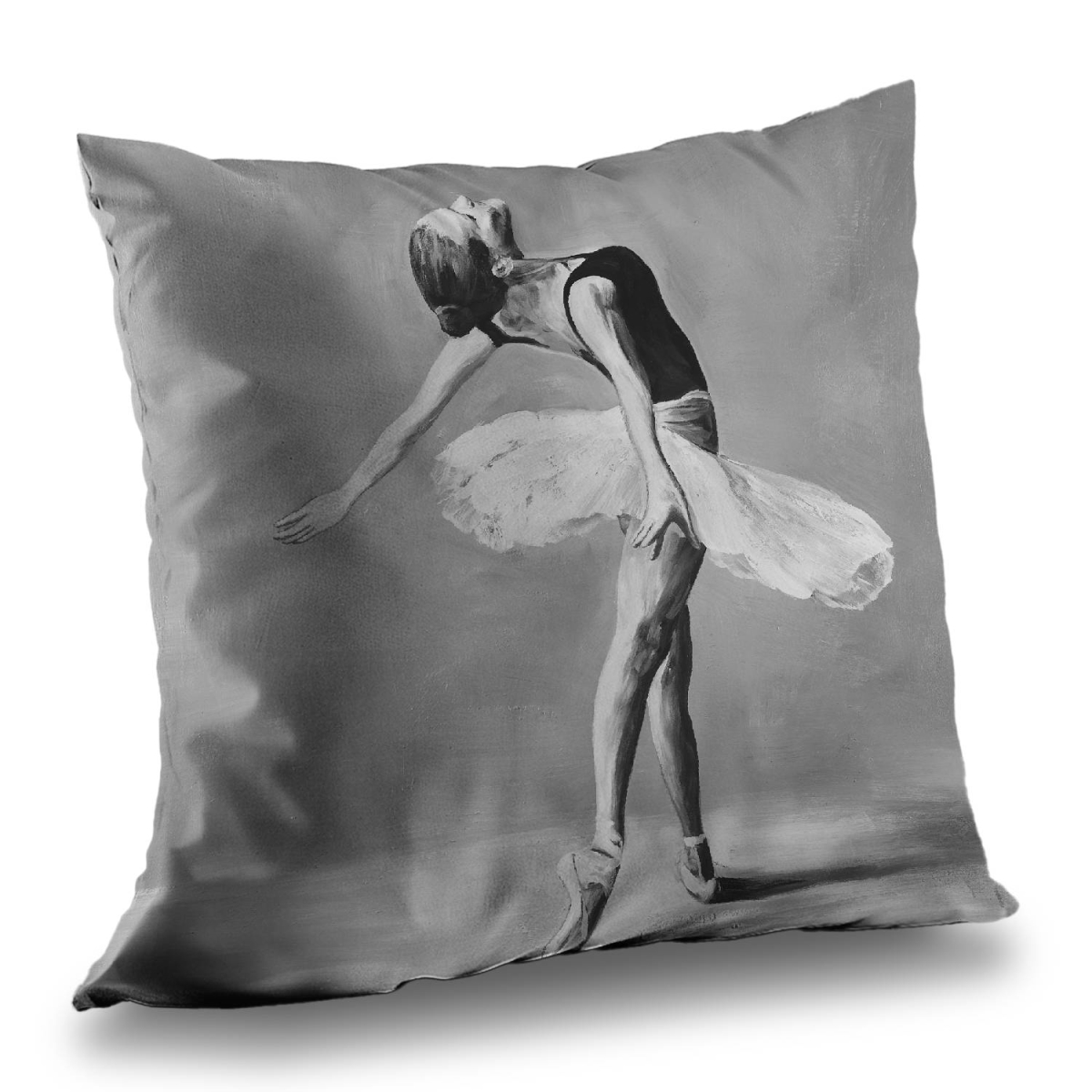 C1PT1414P9QDH2 14 x 14 in. Classic Ballet Dancer Throw Pillow - Home Decor Poly Twill