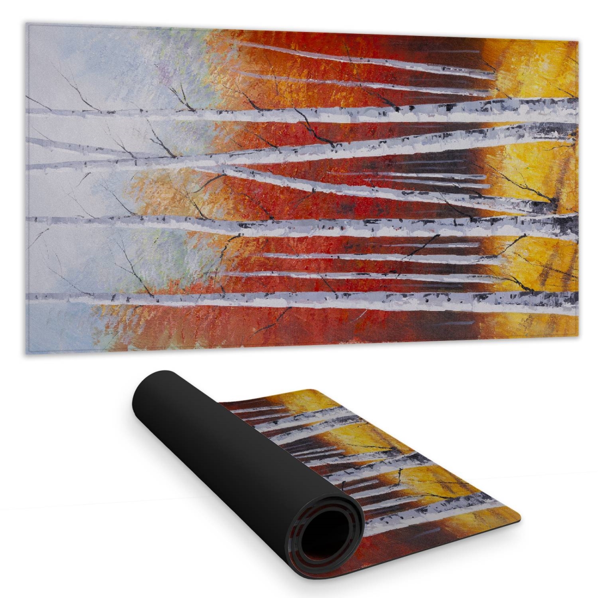 C1DM1531ORPB11 16 x 32 in. Fall Forest Landscape Desk Mat - Modern Trees Home Decor