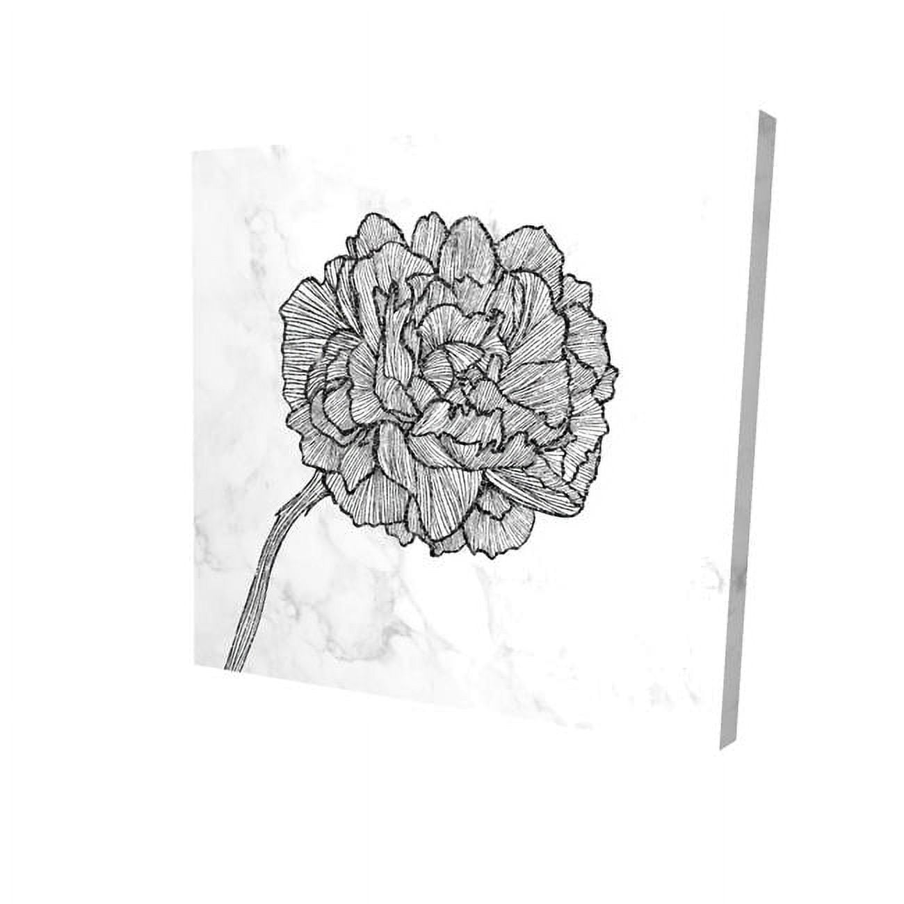 8 x 8 in. Bright Peony-Print on Canvas