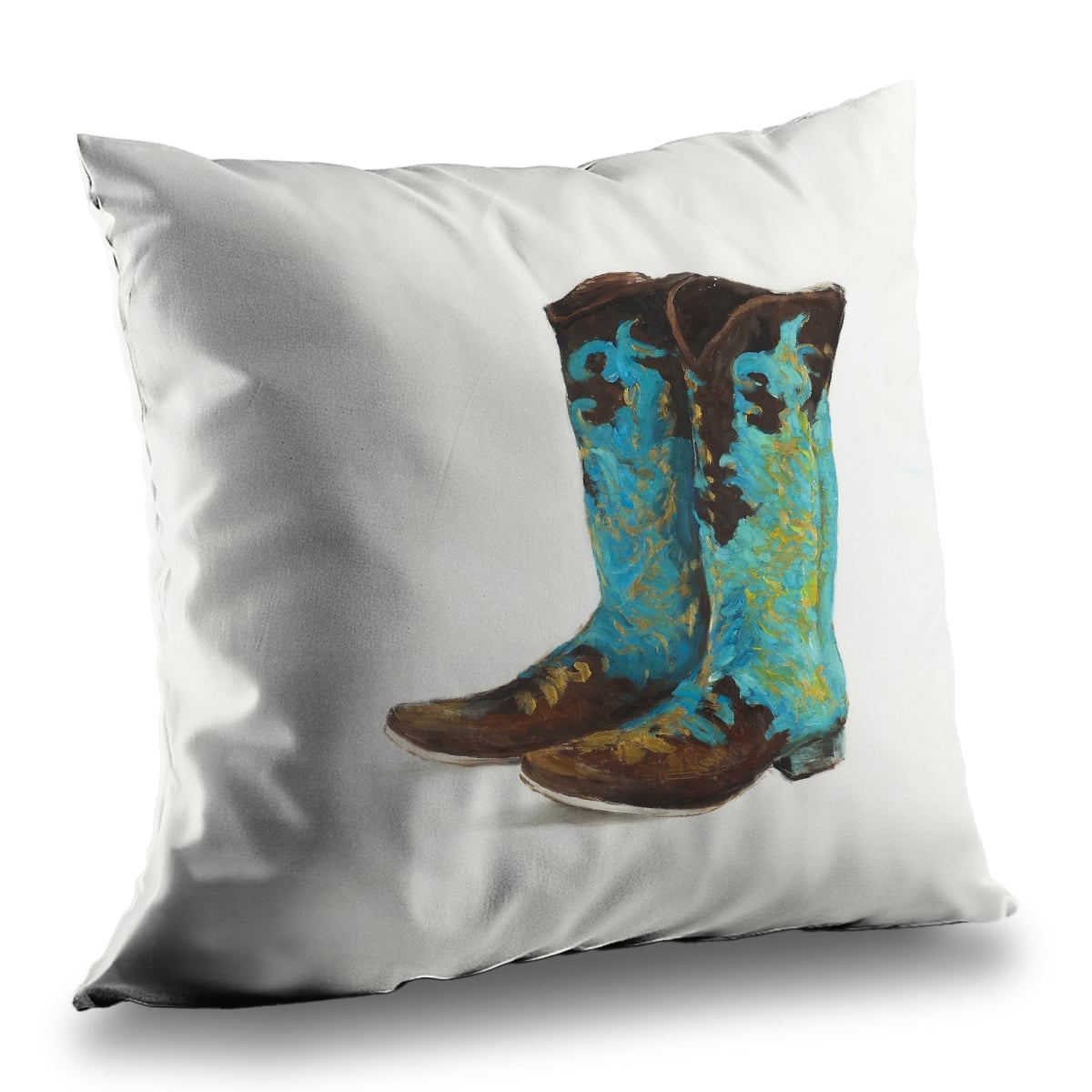C1PT14144LE84D 14 x 14 in. Blue Cowboy Boots Throw Pillow Insert - Home Decor Accent