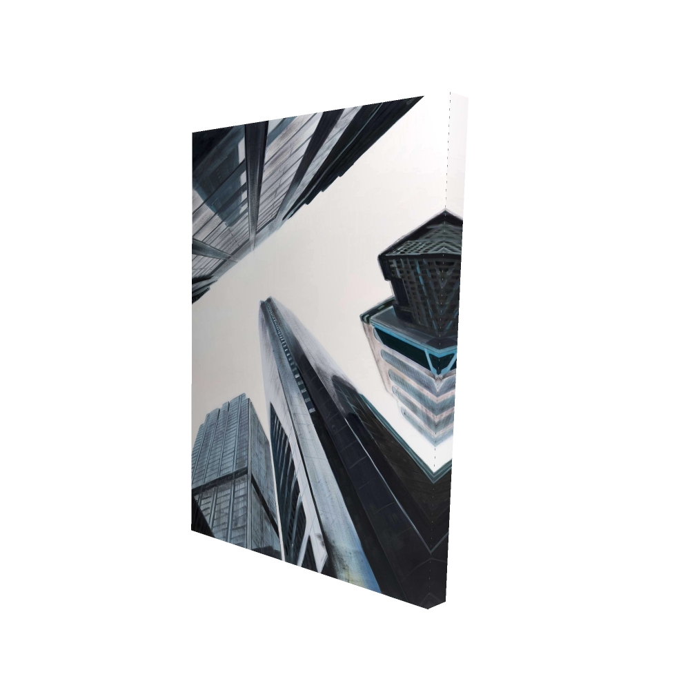 2080-3624-CI289 24 x 36 in. Perspective Skyscraper Canvas - Modern Home Decor Wall Art