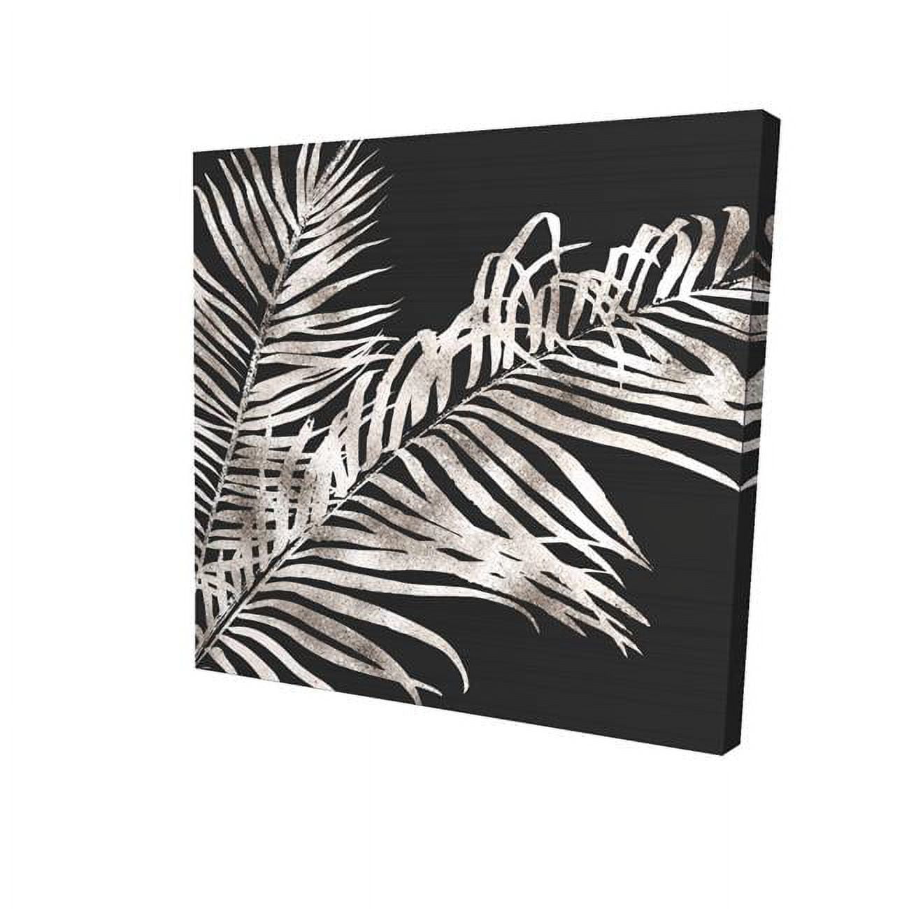 8 x 8 in. Tropical Gold Leaves-Print on Canvas